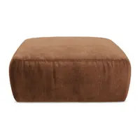 Taburet teracotă cu tapițerie din chenille Kuki – Makamii