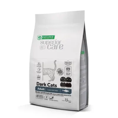 Superior Care Grain Free cu Hering pentru Pisici Adulte cu Blana Inchisa
