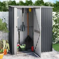 Gossi Șopron pentru gradina, antracit, 180,5x97x209,5 cm, otel zincat