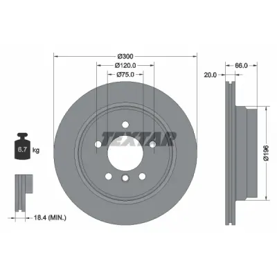 Disc frana TEXTAR 92154903