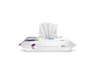 Servetele umede Doctor Wipes cu ulei din samburi de struguri Grapes 60 bucati in cutie cu capac