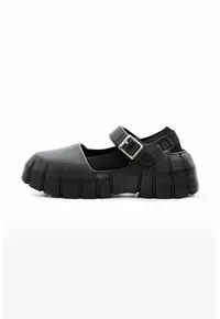 Pantofi Mary Jane de piele ecologica - Negru