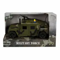 Jeep militar cu lumini si sunete, Hero Combat, 23 cm, Verde