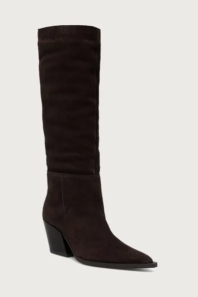 Steve Madden cizme pentru femei din piele întoarsă Menthe