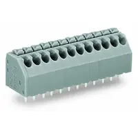 PCB terminal block; push-button; 1.5 mm²; Pin spacing 3.5 mm; 10-pole; Push-in CAGE CLAMP®; 1,50 mm²; red