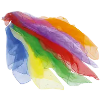 Set 6 esarfe colorate pentru dans, gimnastica si exercitii fizice, gradinita si scoala