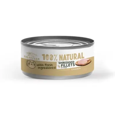 Conserva pentru pisici Fresh Farm Schredded Fillets cu pui 70 gr