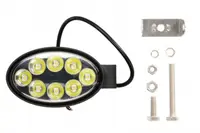 Lumina lucru (LED, 12 24 40V, 24W, 1300lm, numar diode: 8x3W, inaltime: 90mm, latime: 141mm, adancime: 61mm, lumina concentrata; oval; potrivire laterala)