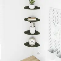vidaXL Raft Suspendat pentru Colț 4 buc. Verde măsliniu 15 x 15 x 2 cm