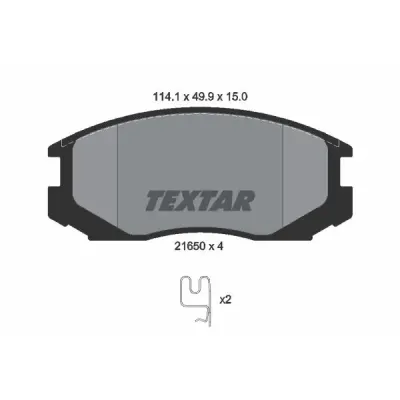 Set placute frana, frana disc TEXTAR 2165001