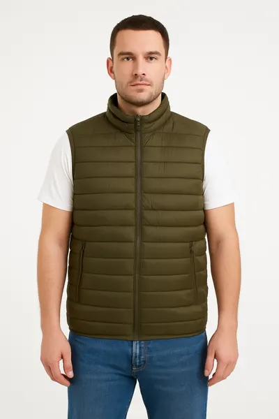 Vesta usoara barbati, Loger, big size, kaki (Marime vesta: 2XL)