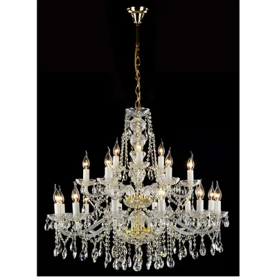 Candelabru Diamant Crystal Beatrix,21 becuri dulie E14, 230V,D.88cm, H.80 cm,Alb