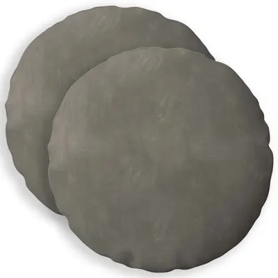 vidaXL Husă pentru pernă 2 pcs HEERLEN Gri deschis Ø 60 cm Catifea