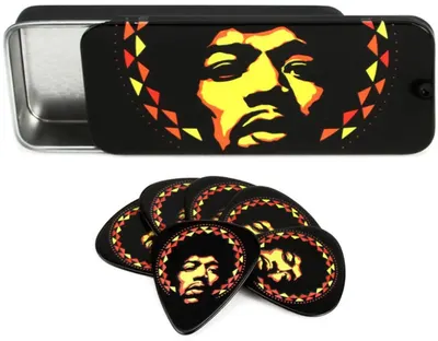 Pene pentru chitară Dunlop - Jimi Hendrix, Aura Mandala, Heavy, 6 buc.