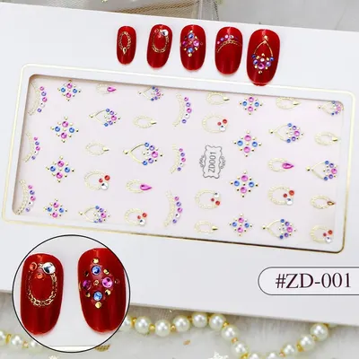 Sticker 3D Manichiura Nail Art Cristal ZD001