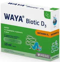 Picături Waya Biotic D3 pentru bebeluși și copii, 10 ml, Medis