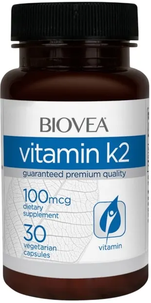 Vitamin K2, 100 mcg, 30 capsule, Biovea