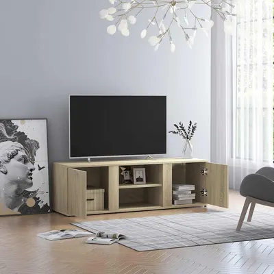 vidaXL Dulap TV, stejar Sonoma, 120 x 34 x 37 cm, lemn prelucrat