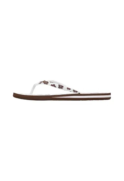 Papuci flip-flop cu talpa cu imprimeu Portofino - Alb/Maro