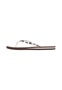 Papuci flip-flop cu talpa cu imprimeu Portofino - Alb/Maro
