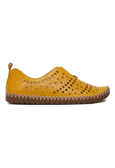 Pantofi dama - piele naturala - galben
