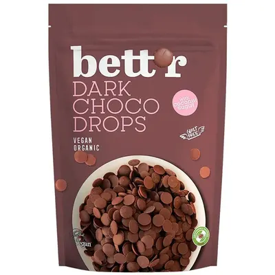 Choco drops dark bio 200g Bettr