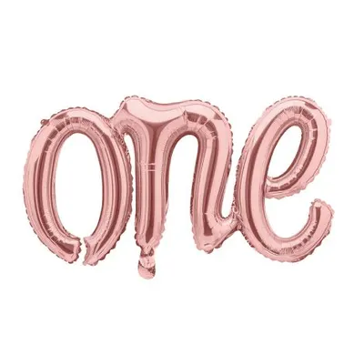 Balon folie one rose gold 66x37 cm Party Deco PDFB75S-019R