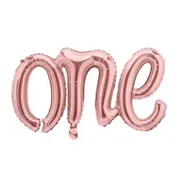 Balon folie one rose gold 66x37 cm Party Deco PDFB75S-019R