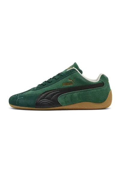 Pantofi sport Speedcat de piele intoarsa - Negru/Verde englez
