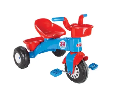 Tricicleta pentru copii Pilsan Atom Bike Red cu cosulet depozitare si greutate maxima suportata 35 kg