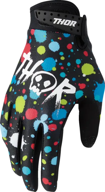 Manusi copii atv cross Thor LaunchMode Splat, culoare multicolor, marime YM