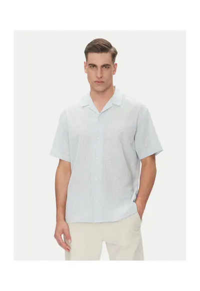 Camasa barbati Jack Jones - 12277185 - Bumbac - Albastru - Albastru