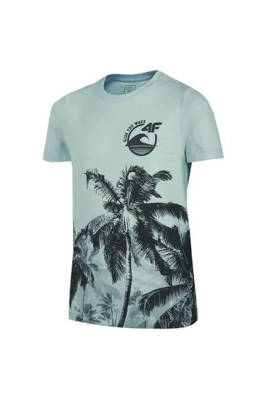 Tricou sport copii - Bumbac - Cu logo - Negru/Gri - Marimea 158