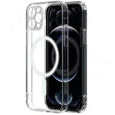 Husa MagSafe pentru Apple iPhone 12 Pro, OEM, Magnetic, Transparenta
