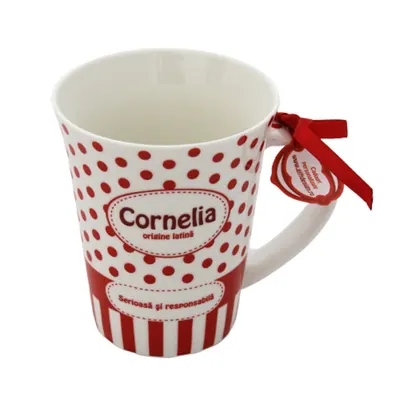 Cană din porțelan personalizată Cornelia