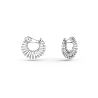 Cercei geometrici din aur alb cu diamante de 1.31ct