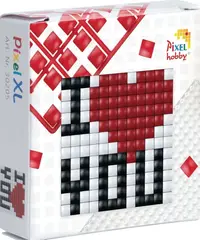 Set creativ cu pixeli Pixelhobby - XL, I love you