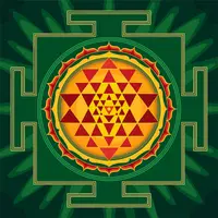 Set pentru pictură după numere Ideyka - Shri Yantra, 40 x 40 cm