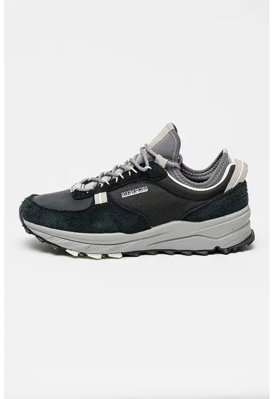 Pantofi sport cu garnituri de piele Vortec - Verde inchis/Gri antracit