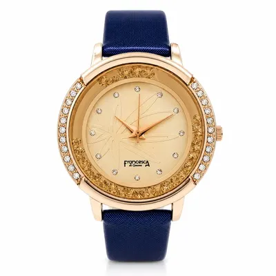 Ceas pentru femei, Casual, Francesca di Geneva, Albastru, FF430 - Engross