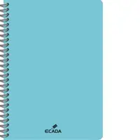 Caiet A4 80 file romana, spira, coperta plastic, ECADA, culoare albastru