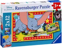 Puzzle penru copii Ravensburger 2 în1 - Chemarea aventurii: Cartea junglei și Dumbo