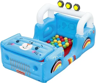 Mașinuță gonflabilă cu bile Fisher‑Price Smilin’ Safari