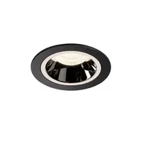 Spot incastrat, NUMINOS M Ceiling lights, black Indoor LED recessed ceiling light black/chrome 4000K 55° gimballed, rotating and pivoting, including leaf springs,