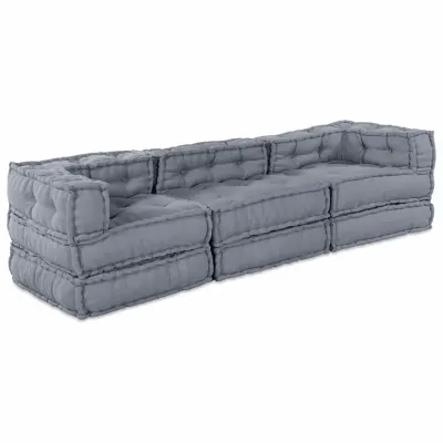 vidaXL Unitate de canapea modulară Țesătură Gri 210 x 70 x 56 cm