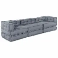 vidaXL Unitate de canapea modulară Țesătură Gri 210 x 70 x 56 cm