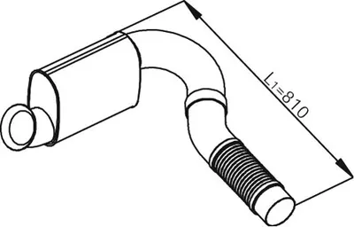 Racord evacuare (lungime:810 890mm) potrivit MERCEDES AXOR, AXOR 2 OM457.918-OM457.981 01.02