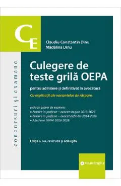 Culegere de teste grila OEPA pentru admitere si definitivat in avocatura Ed.3