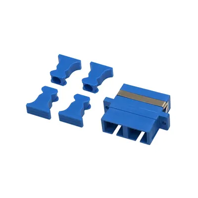 Cuplor FO SC-Dupl,Plastic,Singlemode,zirconiu,flansa,albastr