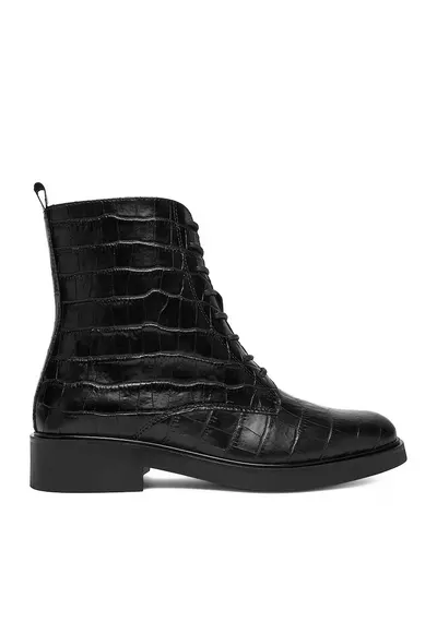 Ghete dama C-ADELE-25217 - piele naturala - negru - Negru